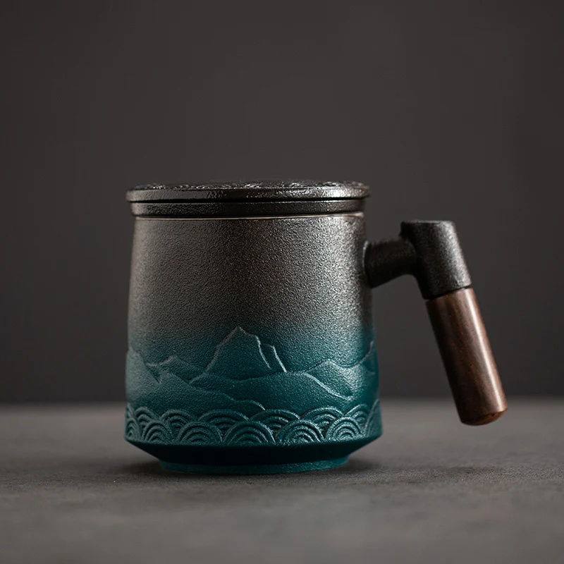 Wine Bottle Size - Keramische Zeef Thee Cup Beker Met