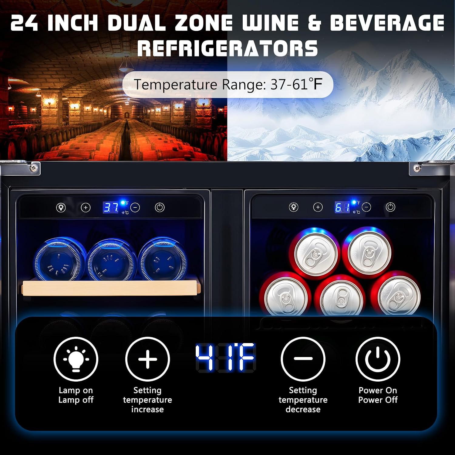 Drankenkoelkast, 24-inch dual- - Beer Wine Zone recensie en prijs