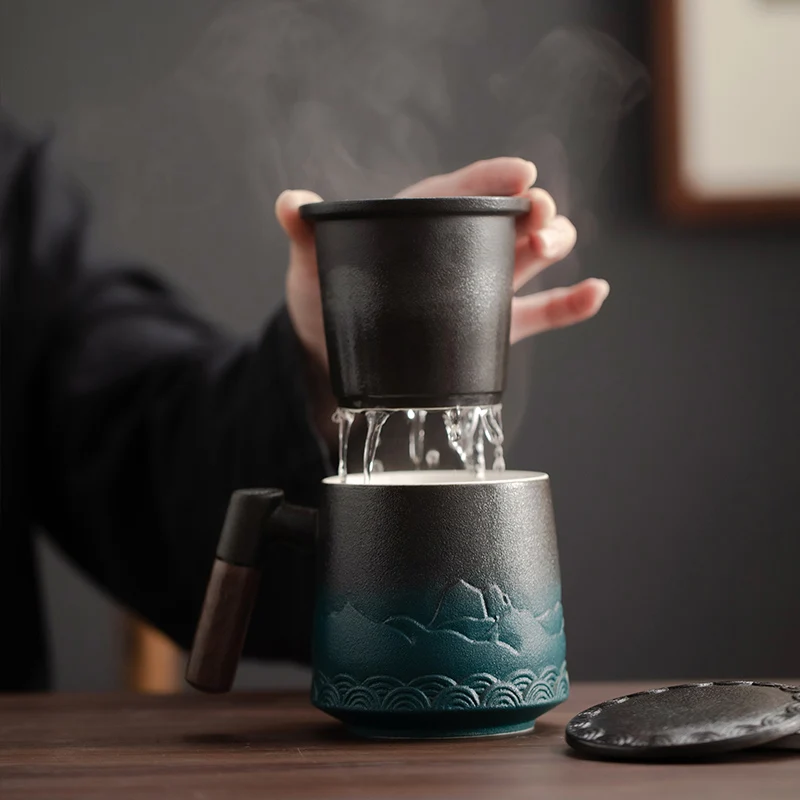 Keramische Zeef Thee Cup Beker - Wine Bottle Size recensie en prijs