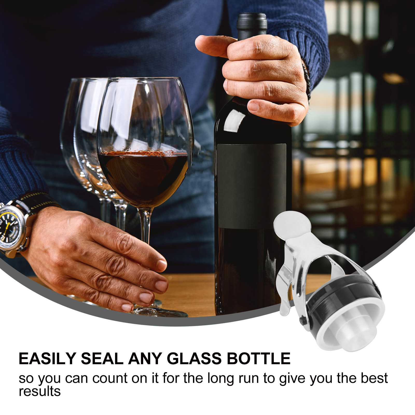 Roestvrijstalen flesstopper me - Wine Bottle Size recensie en prijs